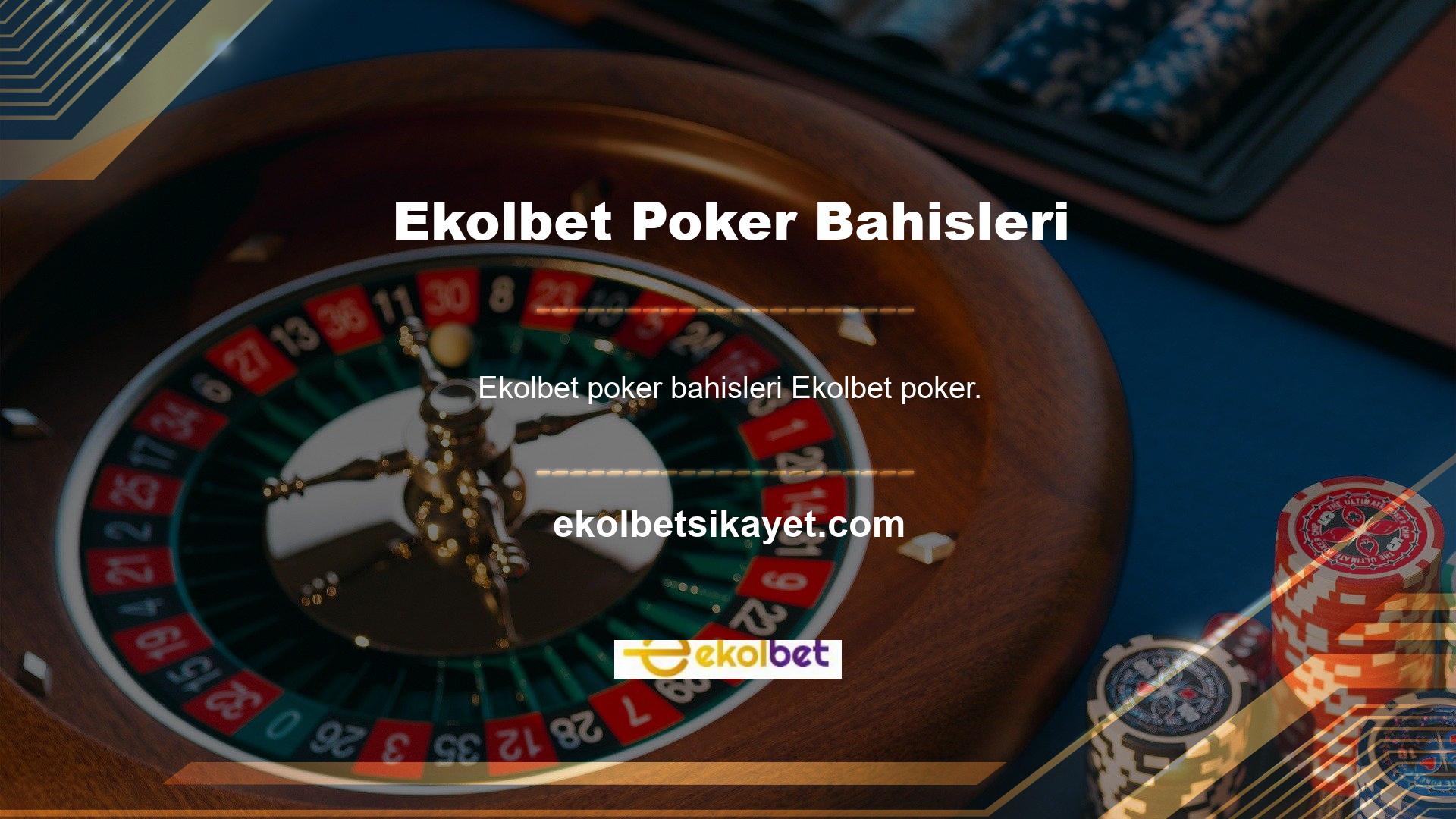 Poker oyunu canlı bahisleri destekleyen bir platform